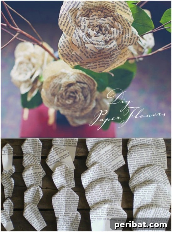 From Pages to Petals: 10 Simple DIY Rose Tutorials 9 Easy Detailed DIY Book Paper Roses