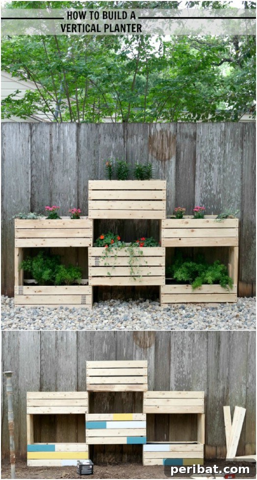 DIY Vertical Gardens: Simple Projects for Any Space 11 Rustic DIY Wooden Vertical Planter