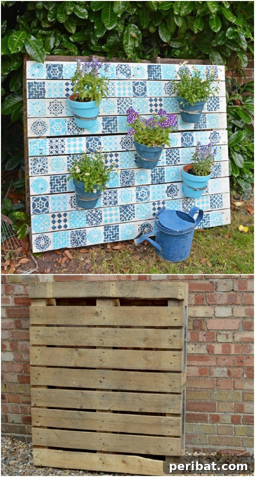DIY Vertical Gardens: Simple Projects for Any Space 14 Gorgeous DIY Painted Pallet Planter