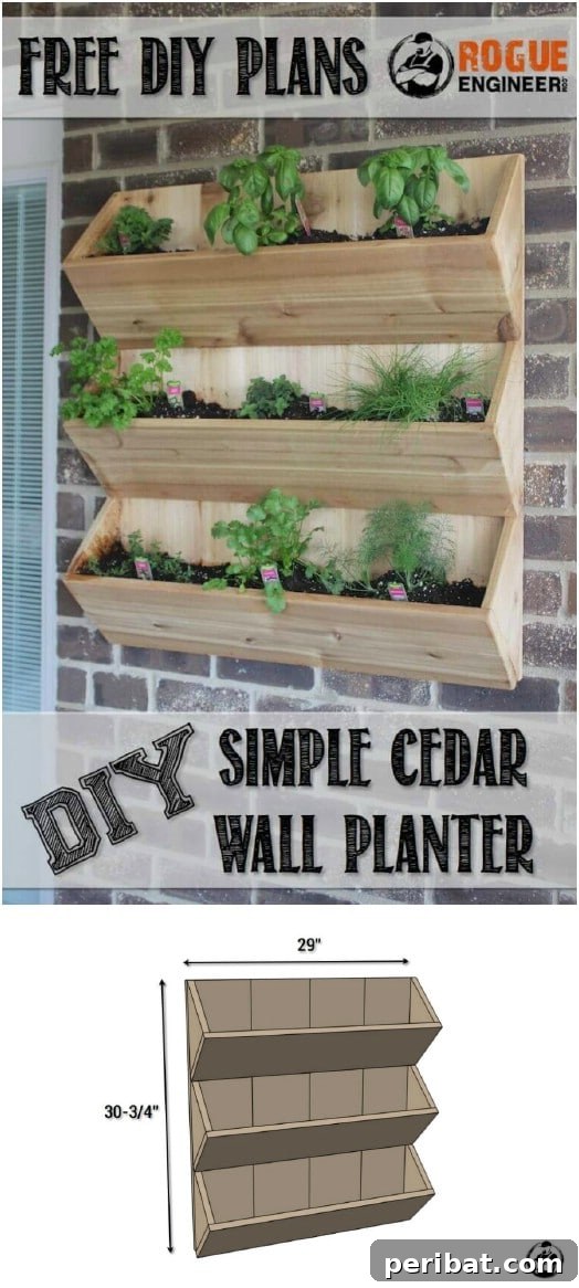DIY Vertical Gardens: Simple Projects for Any Space 3 DIY Cedar Wall Planter