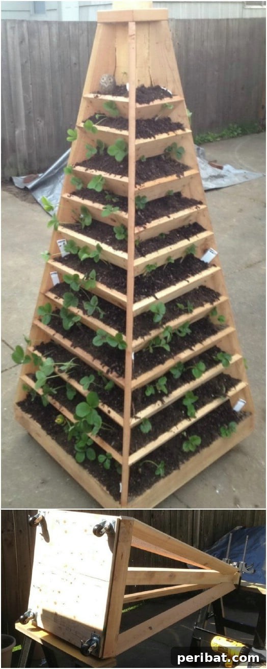 DIY Vertical Gardens: Simple Projects for Any Space 8 DIY Wooden Vertical Pyramid Tower