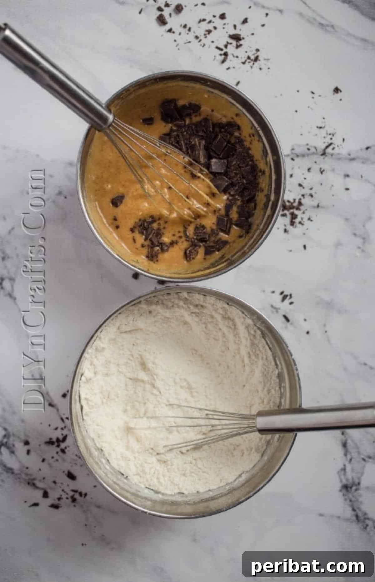 Irresistible Crock Pot Peanut Butter Chocolate Chip Bars 4 Preparing the peanut butter chocolate chip bar dough