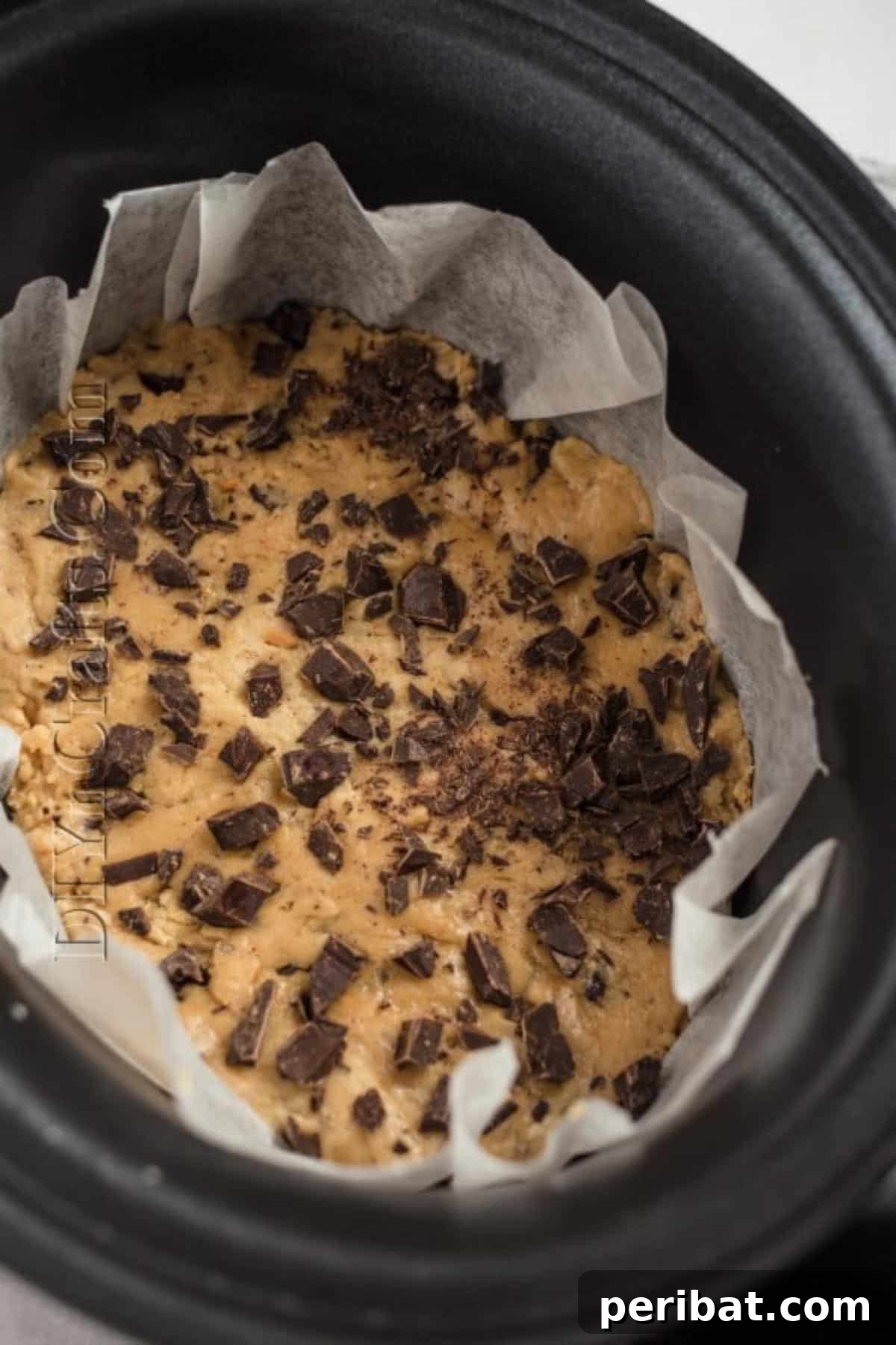 Irresistible Crock Pot Peanut Butter Chocolate Chip Bars 6 Cooked slow cooker chocolate chip bars