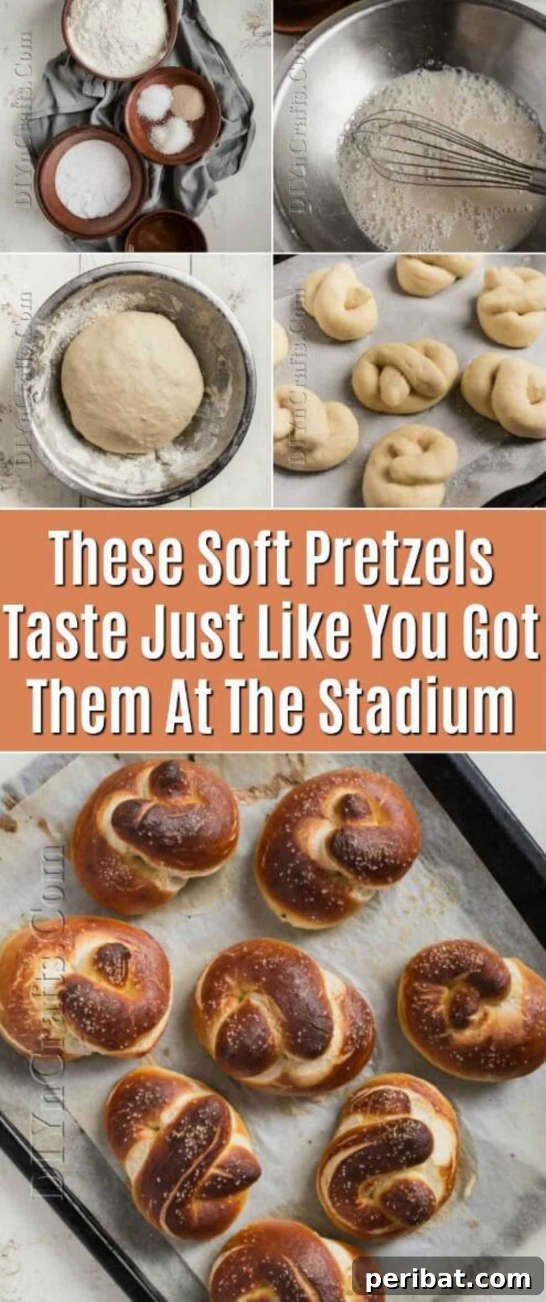 Game Day Pretzels No Stadium Required 2 Freshly baked soft pretzels waiting to be enjoyed, just like at the stadium