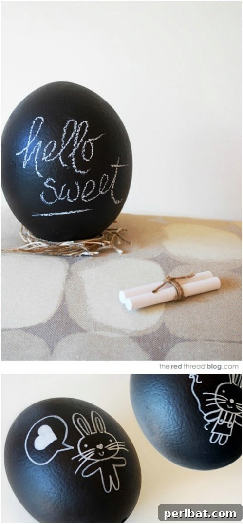 DIY Chalkboard Message Eggs