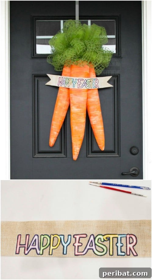 Easy DIY Carrot Door Hanger