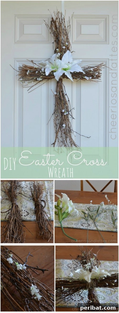 DIY Easter Cross Wreath