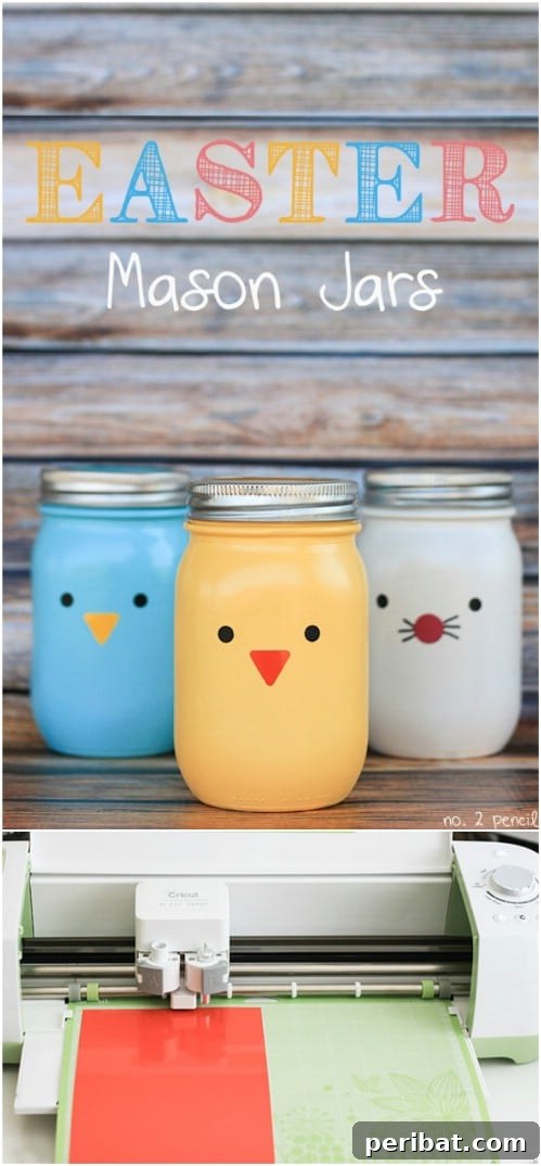 Cute DIY Easter Mason Jars