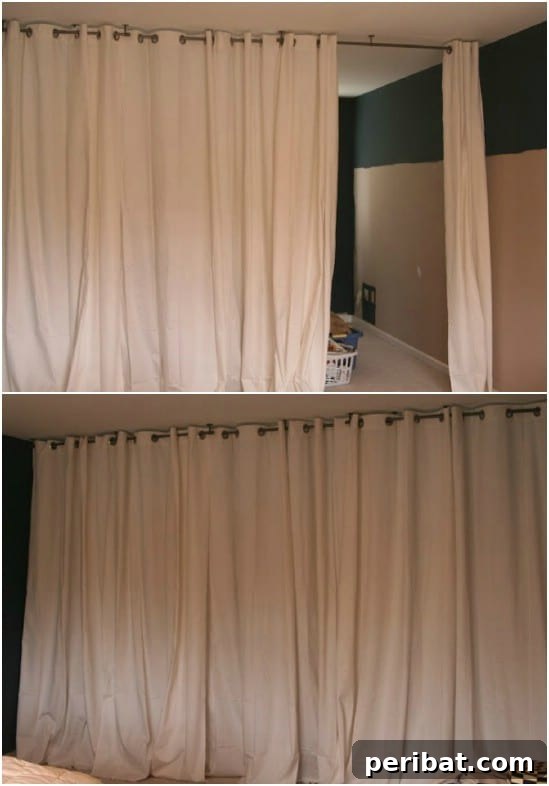 Maximize Your Home with 30 Brilliant DIY Room Dividers 13 DIY Curtain Divider