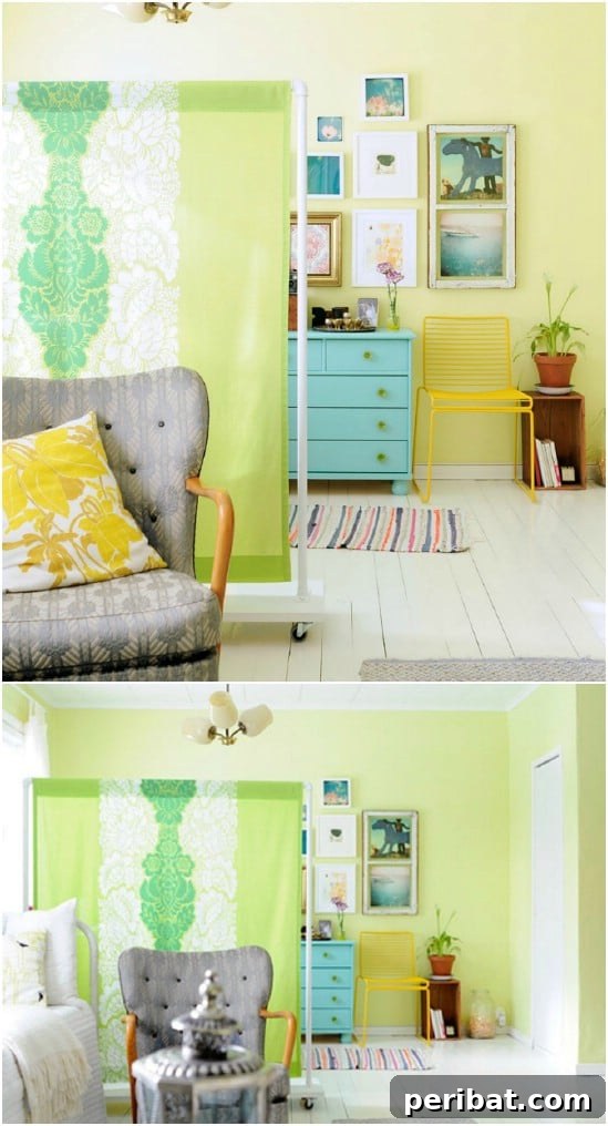 Maximize Your Home with 30 Brilliant DIY Room Dividers 15 DIY Fabric Screen