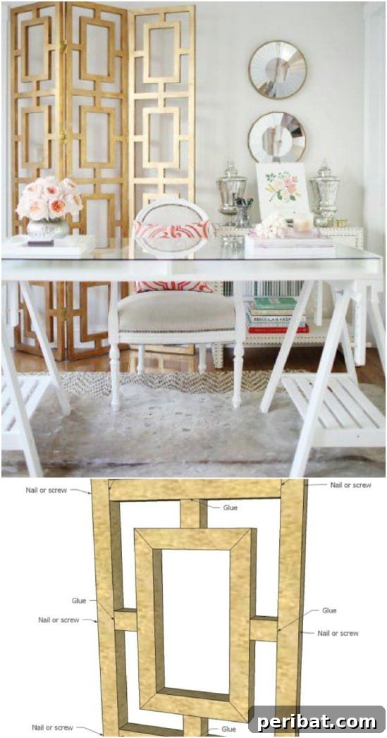 Maximize Your Home with 30 Brilliant DIY Room Dividers 19 Easy DIY Geometric Fretwork Screen