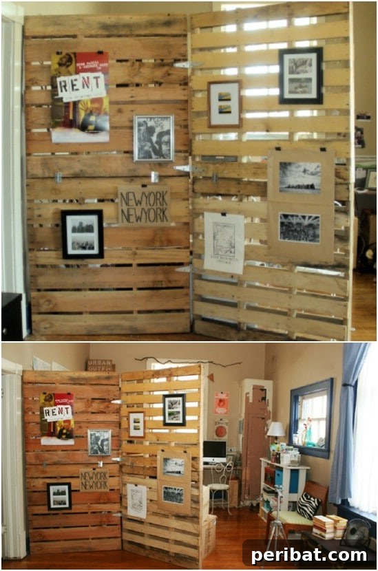 Maximize Your Home with 30 Brilliant DIY Room Dividers 20 DIY Repurposed Pallet Room Divider