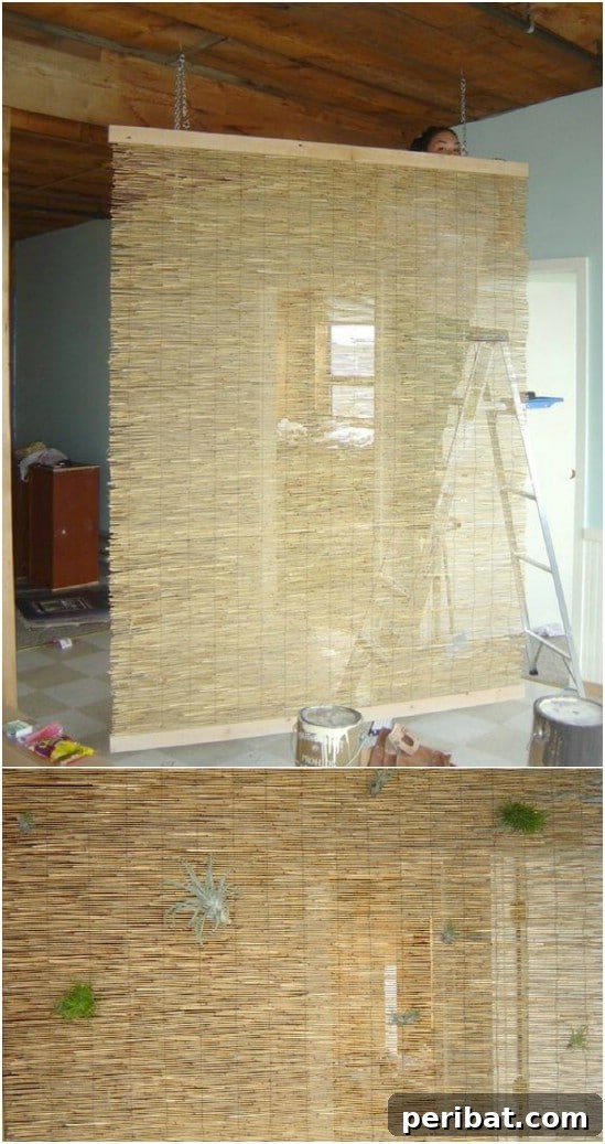 Maximize Your Home with 30 Brilliant DIY Room Dividers 27 Tropical Style Reed Fencing Room Divider