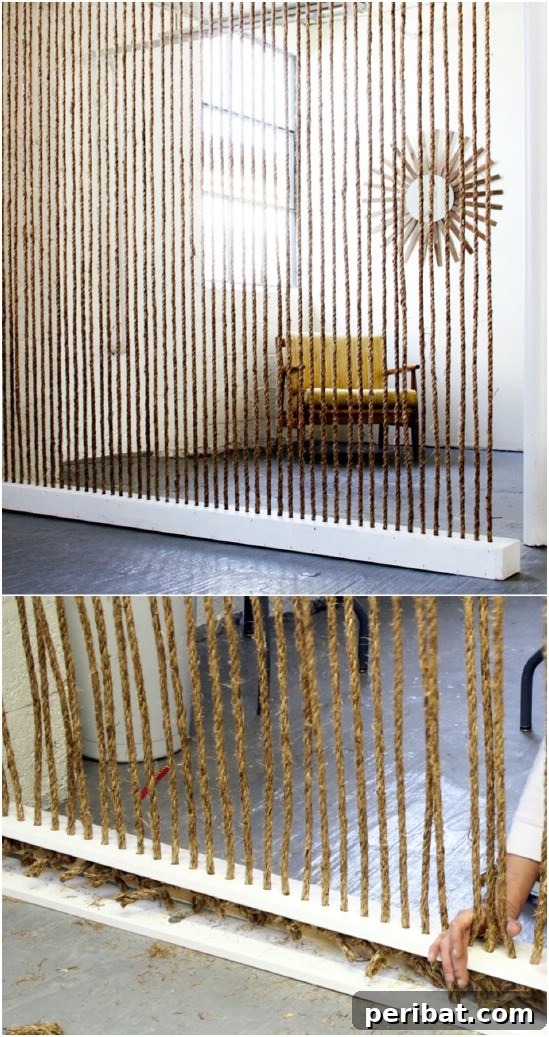 Maximize Your Home with 30 Brilliant DIY Room Dividers 28 DIY Rope Wall Divider