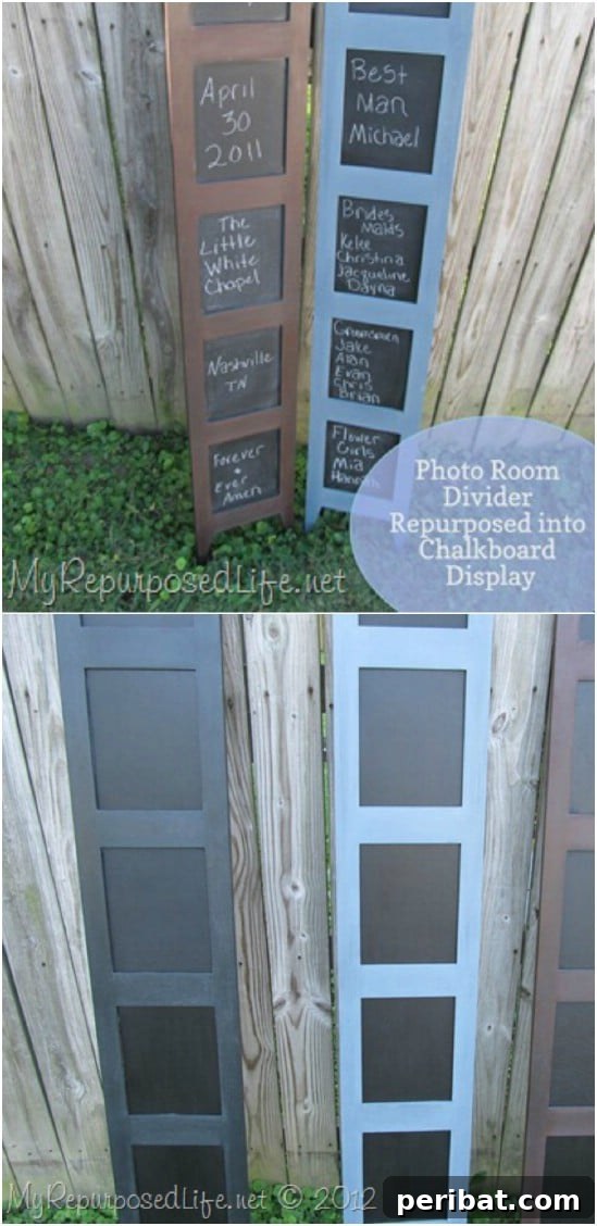 Maximize Your Home with 30 Brilliant DIY Room Dividers 5 DIY Chalkboard Room Divider