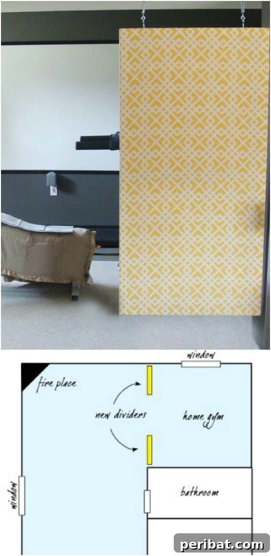 Maximize Your Home with 30 Brilliant DIY Room Dividers 9 DIY Hanging Canvas Room Divider