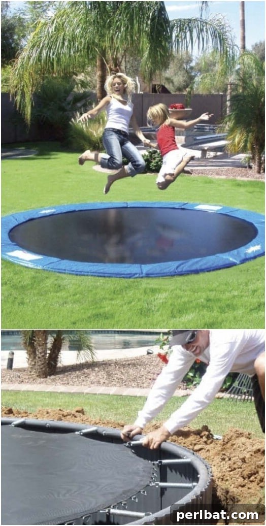 30 DIY Outdoor Play Zones for Unforgettable Summer Fun 14 DIY Inground Trampoline
