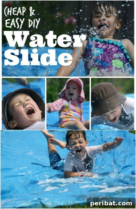 30 DIY Outdoor Play Zones for Unforgettable Summer Fun 17 DIY Backyard Water Slide