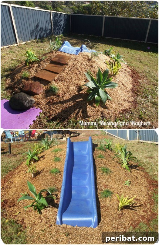 30 DIY Outdoor Play Zones for Unforgettable Summer Fun 20 DIY Mound Slide