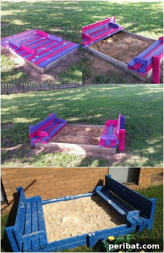 30 DIY Outdoor Play Zones for Unforgettable Summer Fun 24 DIY Sand Pit With Seats