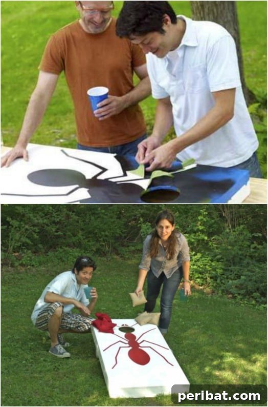 30 DIY Outdoor Play Zones for Unforgettable Summer Fun 29 Fun Backyard Cornhole Play Area