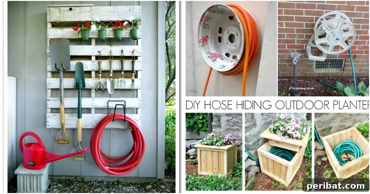 Clever DIY Hose Organizers to Neaten Your Outdoor Space 2 garden hose storage ideas