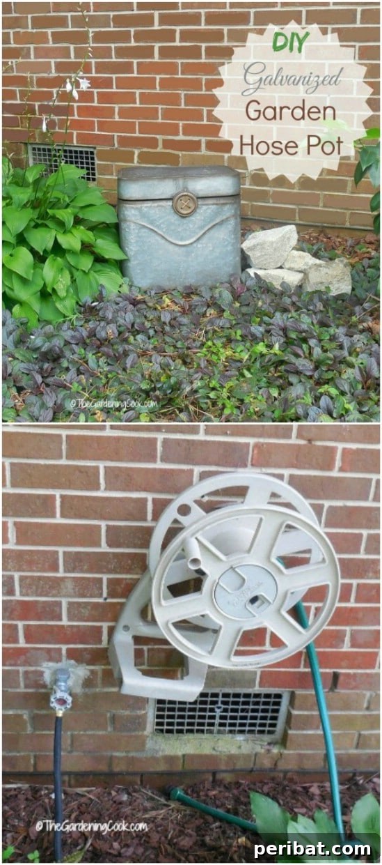 Clever DIY Hose Organizers to Neaten Your Outdoor Space 7 DIY Garden Hose Storage Tub