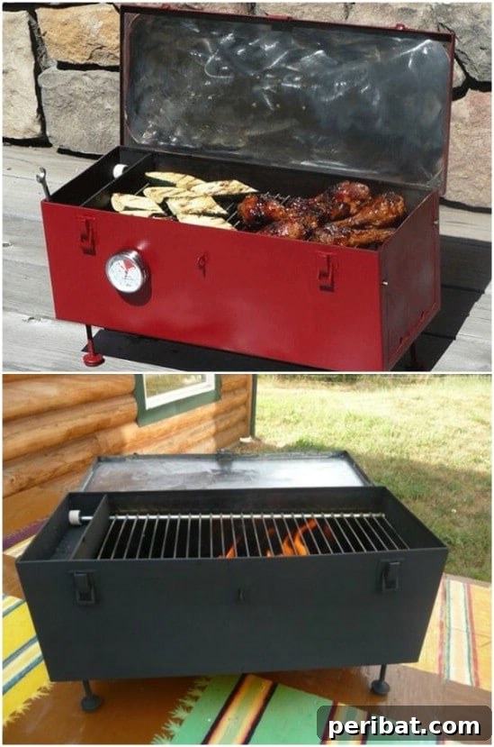 Ignite Your Summer: 10 DIY Grills for Backyard Bliss 11 Repurposed Toolbox Grill
