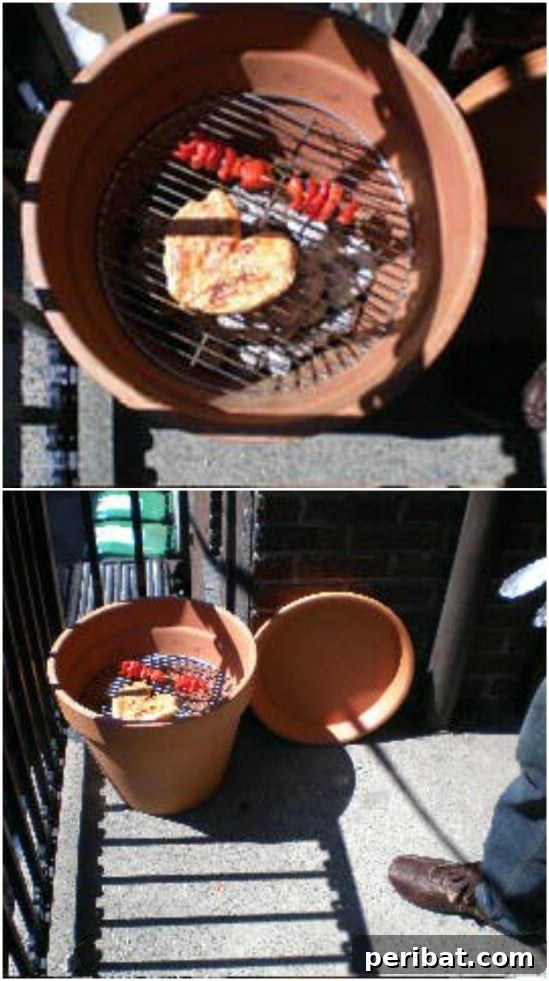 Ignite Your Summer: 10 DIY Grills for Backyard Bliss 9 Portable Terra Cotta Pot Grill