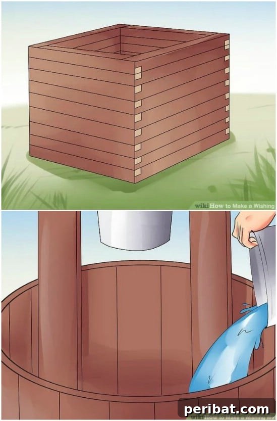DIY Round Bottom Wishing Well from Reclaimed Materials