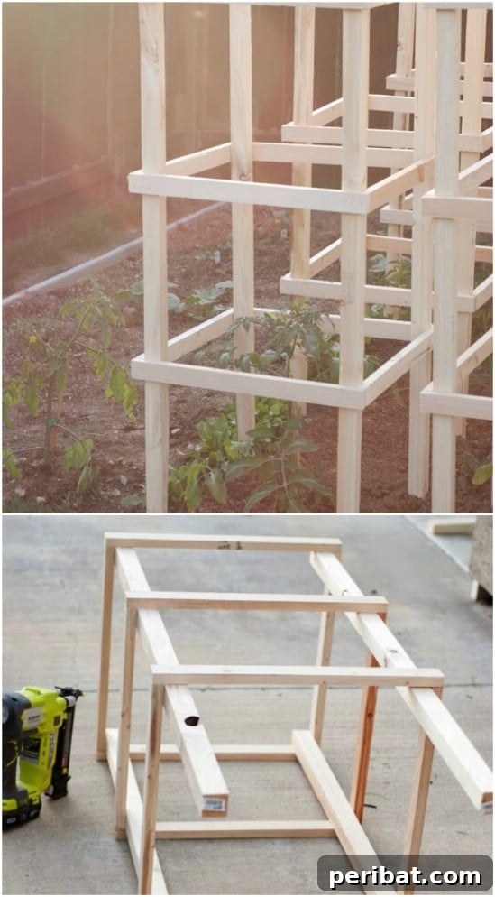 15 Must-Have DIY Plant Supports and Cages for Your Summer Garden 15 Cheap Wooden Tomato Cage