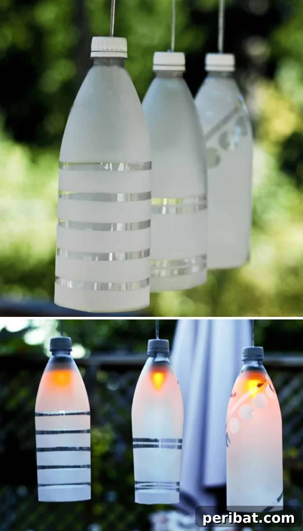 Craft a Luminous Landscape: 20 DIY Garden Lighting Ideas 11 Upcycled Plastic Bottle Frosted Garden Lights