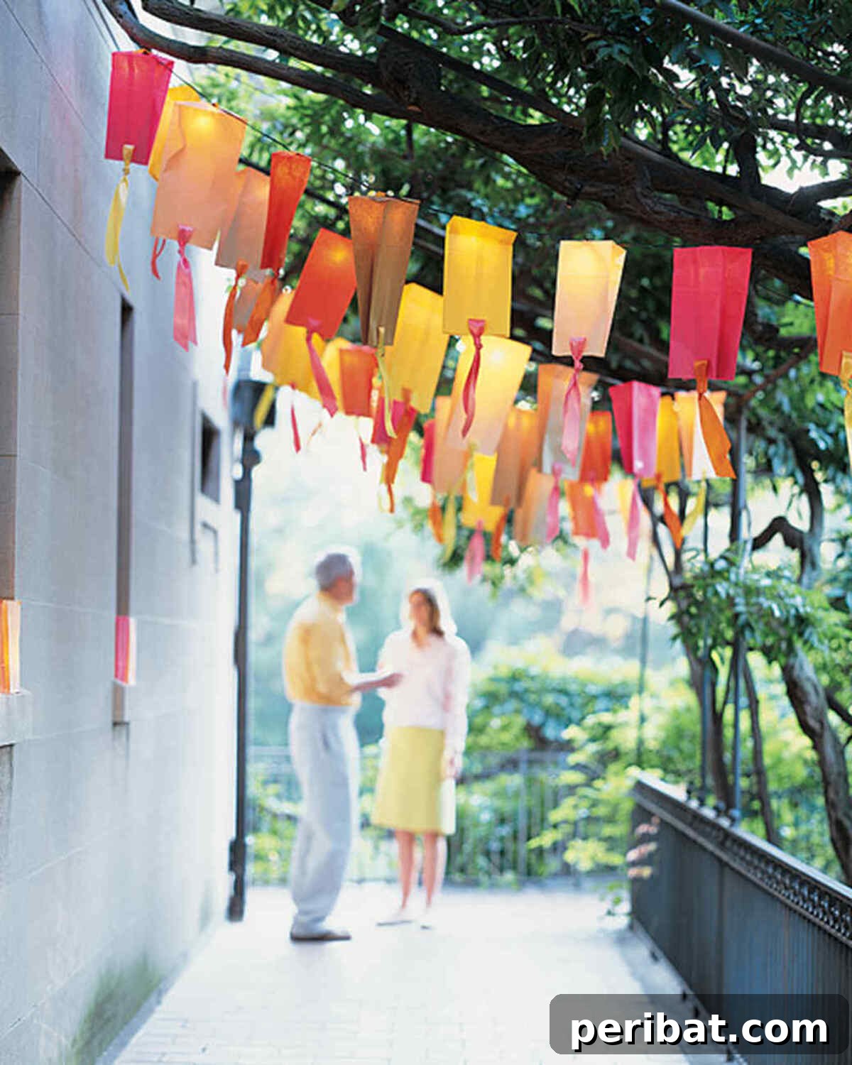 Craft a Luminous Landscape: 20 DIY Garden Lighting Ideas 19 Ribbon Paper Bag Garden Lights