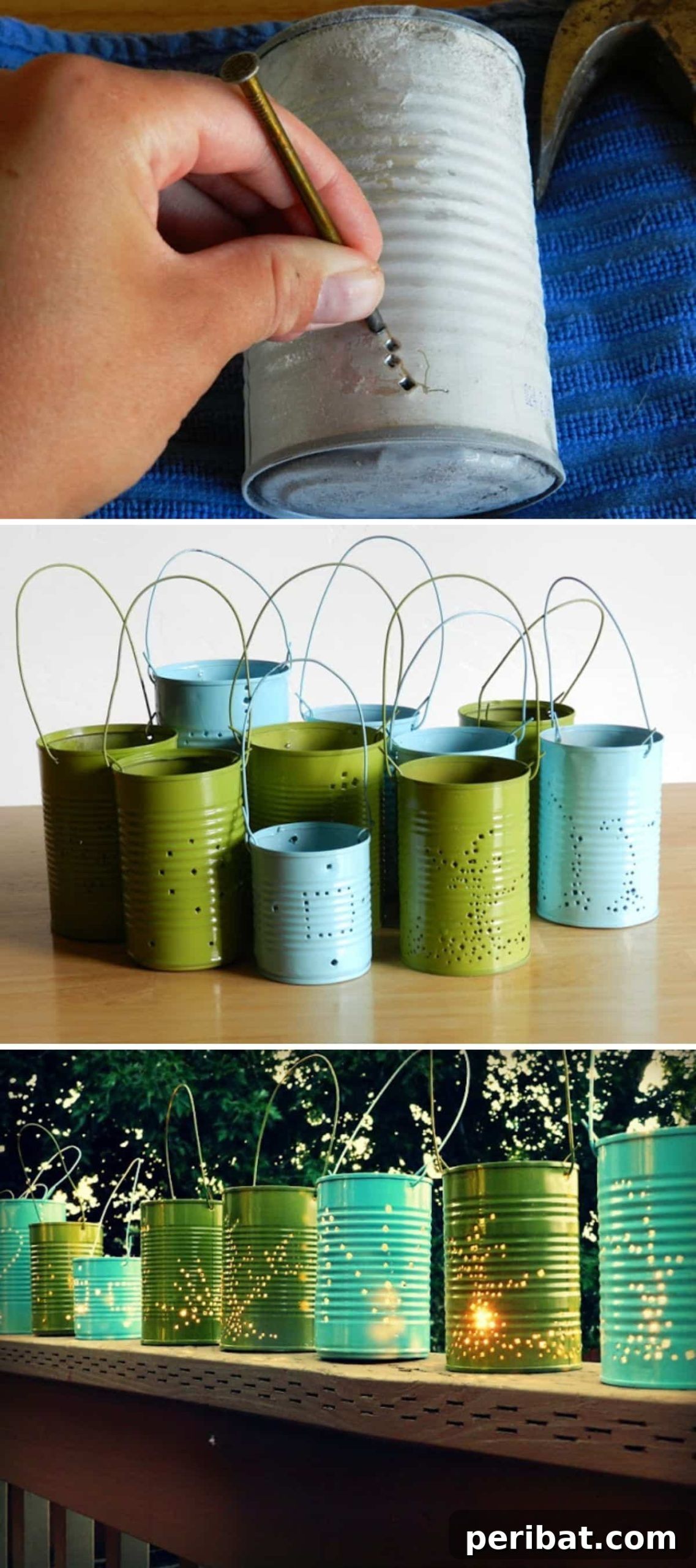Craft a Luminous Landscape: 20 DIY Garden Lighting Ideas 20 Recycled Tin Can Lanterns