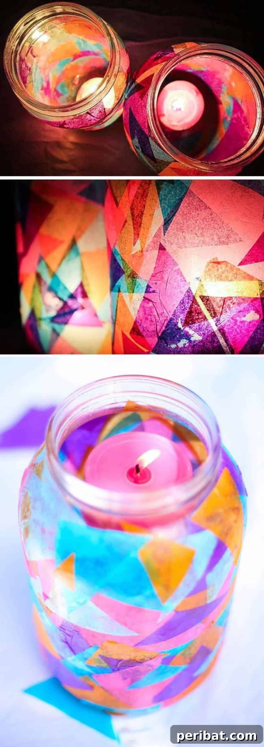 Craft a Luminous Landscape: 20 DIY Garden Lighting Ideas 3 Upcycled Pickle Jar Stained Glass Lanterns