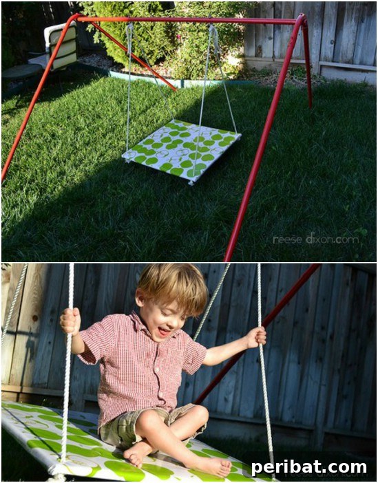 DIY Fabric Covered Platform Swing