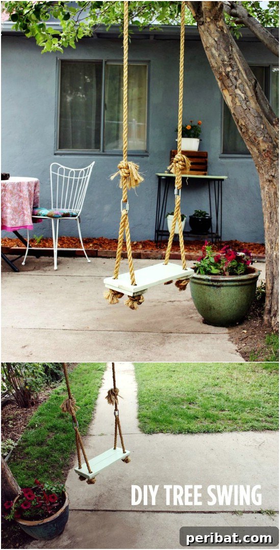 Simple Old Fashioned DIY Tree Swing