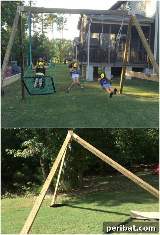 Basic Freestanding A Frame Swing Set