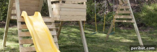 Durable DIY Pressure Treated Pine Swing Set