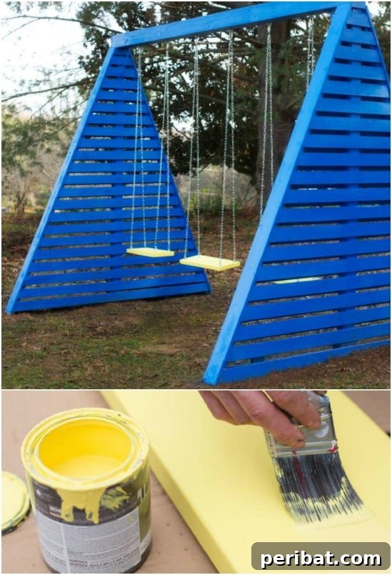 DIY Modern A Frame Swing Set Design