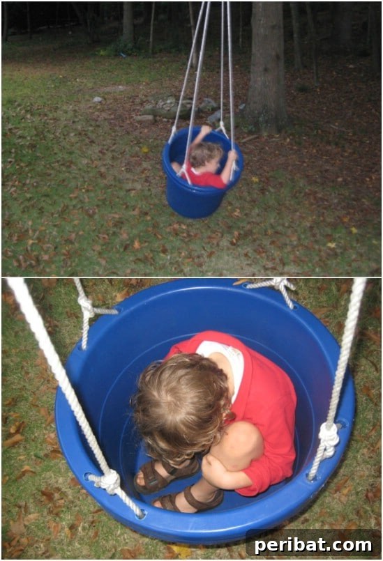 DIY Sensory Bucket Swings for Toddlers