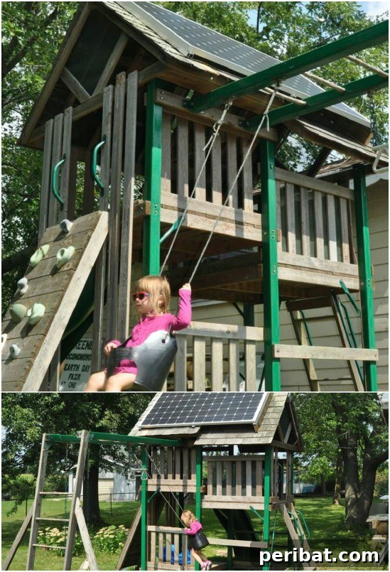 DIY Solar-Powered Swing Set