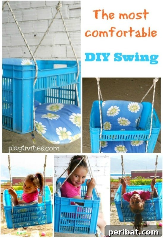 Easy DIY Plastic Crate Swing