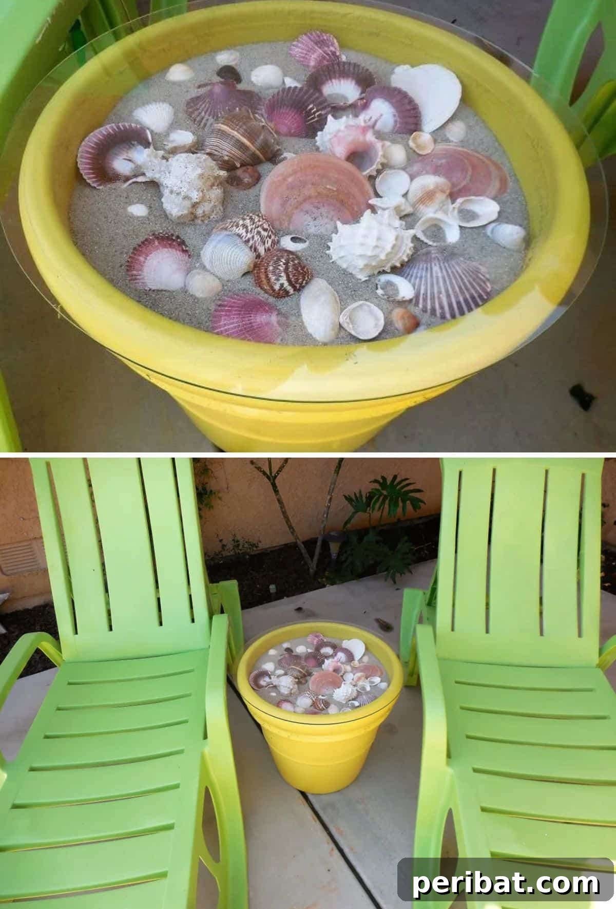 20 Creative DIY Projects for a Stunning Coastal Outdoor Oasis 20 DIY Seashell Outdoor Table