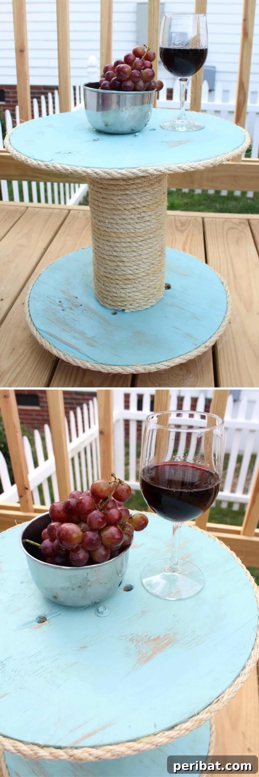 20 Creative DIY Projects for a Stunning Coastal Outdoor Oasis 9 Repurposed Wooden Spool Nautical Table