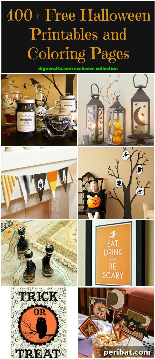 Hundreds of Free Spooky Halloween Printables and Coloring Pages 2 A vibrant collection of Halloween printables and coloring pages featuring popular characters and spooky themes, perfect for kids activities and decorations.