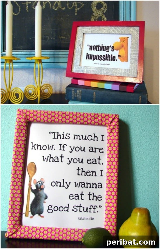 Endless Disney Crafting Fun for Kids 15 Cute Disney Movie Quote Printables for room decor