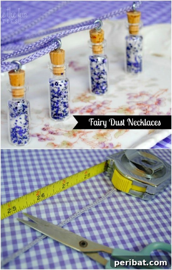 Endless Disney Crafting Fun for Kids 27 DIY Tinkerbelle Fairy Dust Necklace for kids