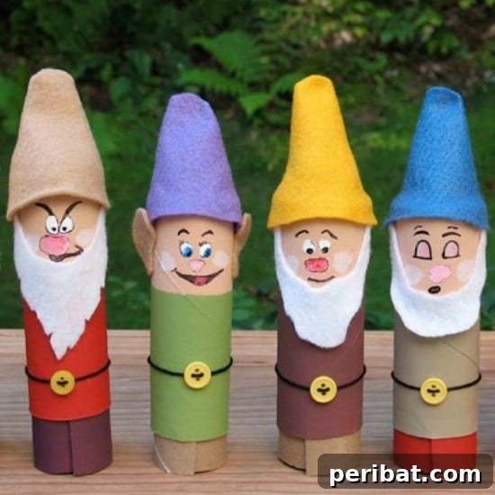 Endless Disney Crafting Fun for Kids 4 Tissue Tube 7 Dwarfs craft