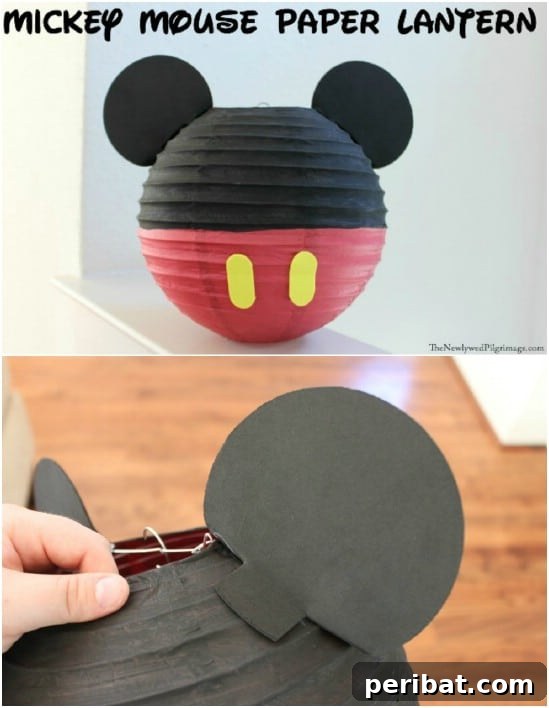Endless Disney Crafting Fun for Kids 34 DIY Mickey Paper Lanterns craft
